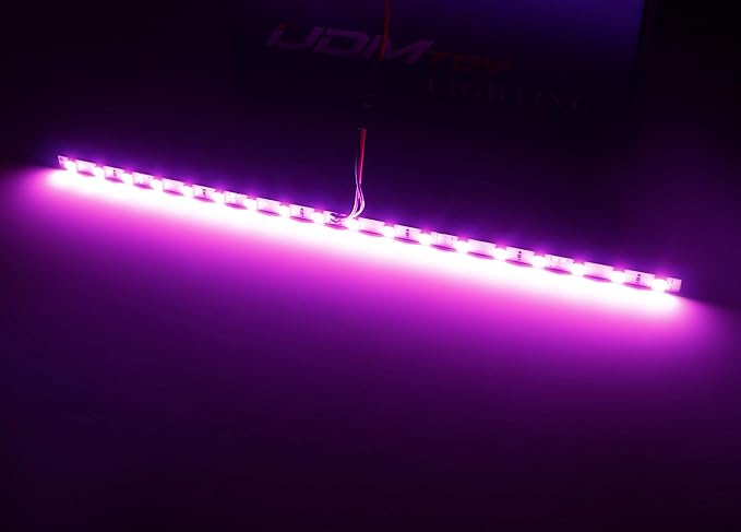 iJDMTOY 18-SMD-5050 LED Strip Light Compatible with Car Trunk Cargo Area or Interior Illumination, Magenta Pink