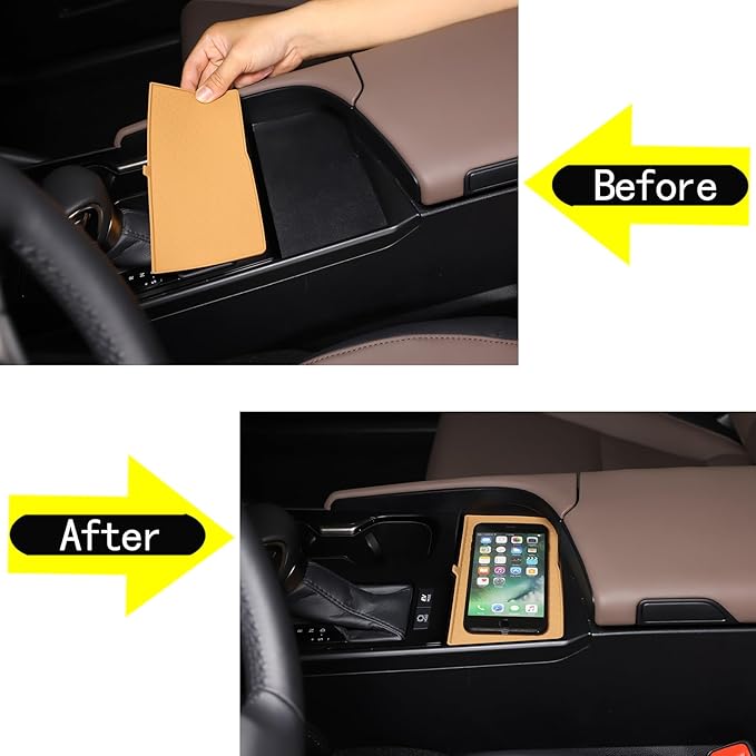 Center Console Mat Wireless Charging Mat Compatible with Lexus ES 2022-2023 ES250 ES300h,Car Non Slip Wireless Charger Silicone Cover Pad Interior Accessories 1PCS (Apricot)