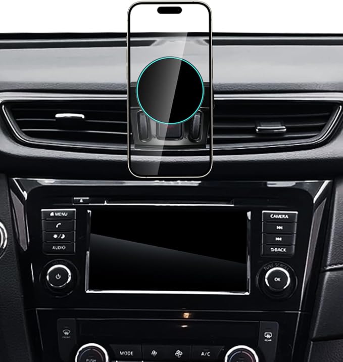 SKYLOTEC Phone Holder for Nissan Rogue/Rogue Sport 2014-2020 Accessories Car Magnetic Phone Mount Compatible with MagSafe, Strong Magnets Fast Wireless Charger Rogue Cell Phone Holder Base