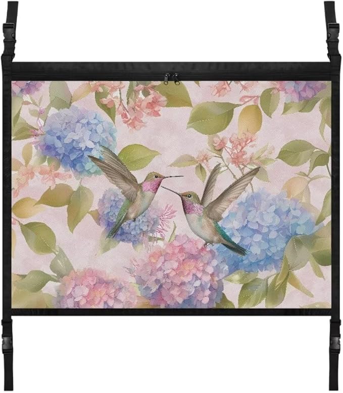 Hydrangea Hummingbird Car Roof Storage Bag Car Seat Back Hanging Bag Premium Car Seat Organizer Inner Car Accessories Compatible with Most Vehicles