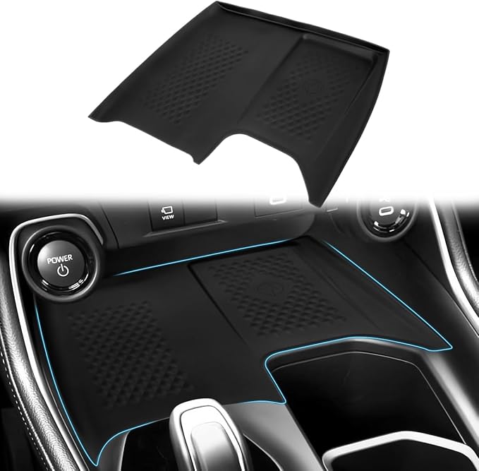 Wireless Charging Mat Compatible with Toyota Grand Highlander 2024-2025, Center Console Phone Wireless Charger Protective Pad Anti-Slip Interior Accessories Black