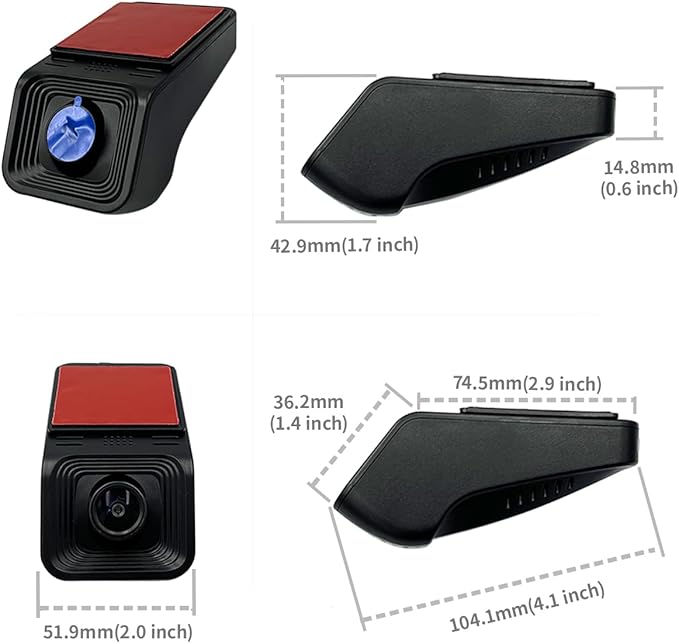 Fitcamx 4K Dash Cam Suitable for Honda 2011-2024 Vehicle Models (Rectangle Dome Light), OEM Factory Style, 2160P UHD Video, Built-in WiFi & APP, Loop Recording, G-Sensor, Easy to Install, 64GB Card