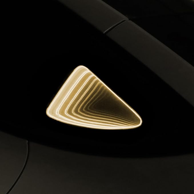 for Tesla Model Y 2019-2024 LED Rear Back Quarter Window Light Rocket Aerospace Theme Decoration Lights Kits Exterior Accessories DC 15V Warm Light