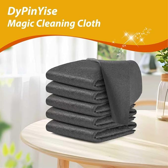 Thickened Magic Cleaning Cloth, 6Pcs Microfiber Cloth Reusable,Lint Free Cloth for Glass,Window, Mirror, Cars