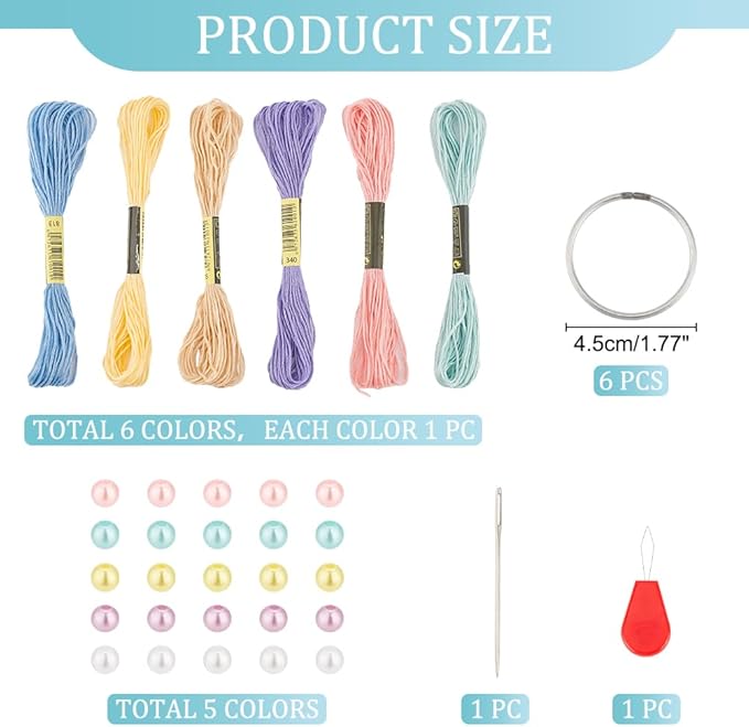 INFUNLY 6 Set Dream Catchers DIY Small Dream Catcher Car Deco Charm Mini Dreamcatcher for Bag Pendant Colorful Handmade for Key Chain