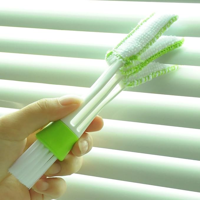 SENHAI Mini Duster for Car Air Vent, Set of 3 Automotive Air Conditioner Cleaner and Brush, Dust Collector Cleaning Cloth Tool for Keyboard Window Leaves Blinds Shutter