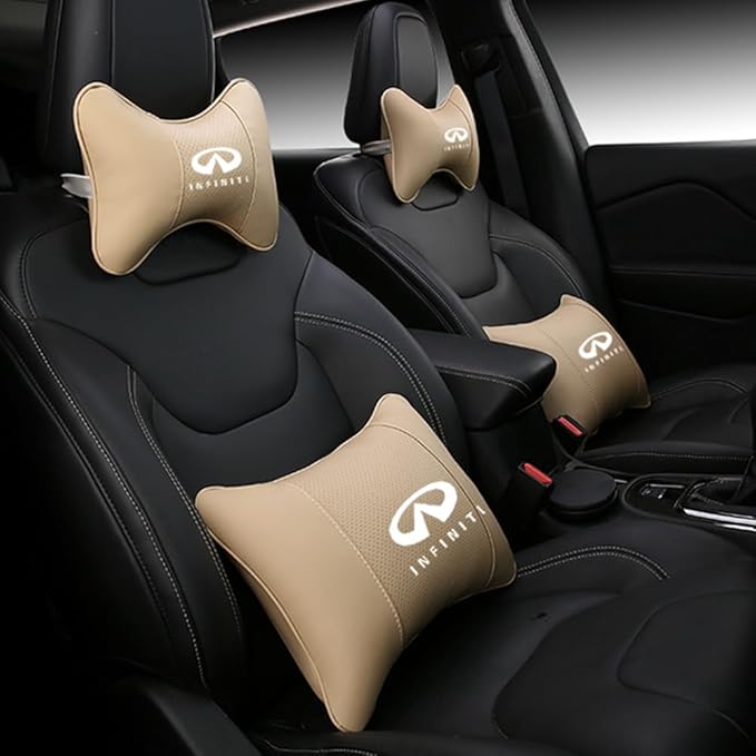 Car Seat Headrest Pillow for Infiniti Q50L/QX50/QX60/ESQ/QX30 Head Support Rest Pillow Lumbar Support Lumbar Pillow Cushion Back Cushion Back Pillow Accessories