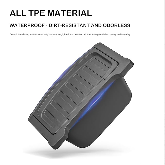 Rear Center Console Floor Storage Box for Tesla Model Y Juniper 2025 2026 Rear Center Console Organizer - 2nd Row Seat Organizer Bin for Model Y Juniper Accessorie