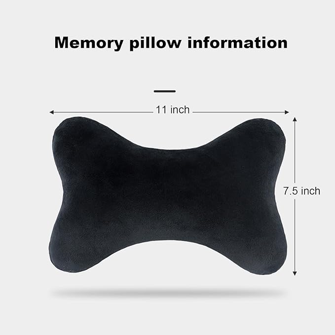 Car Neck Pillow(2 Pack), Softness Car Memory Headrest Pillow, Comfort Breathable Car Neck Support Pillow with Removable Cove for Relieve Fatigue Pain/Comfortable Ergonomic Design