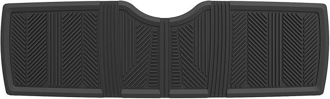 ClimaTex Heavy Duty Car, Truck, Van, and SUV Automotive Floor Mat for Floor Protection, Weatherproof Deep Channel No-Slip Front and Back Seat Liner Mats, 3 Piece Set, Black