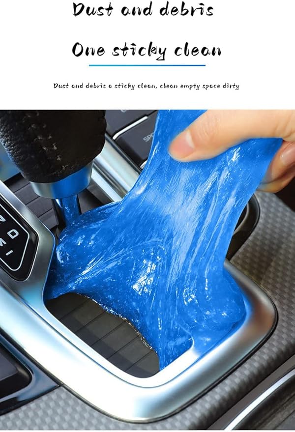 Car Cleaning Soft Gel, car dusting Gel car Cleaning Tools car Crevice Keyboard mud Magic Cleaning mud for car Vents, PC, Laptop, Camera (Blue)