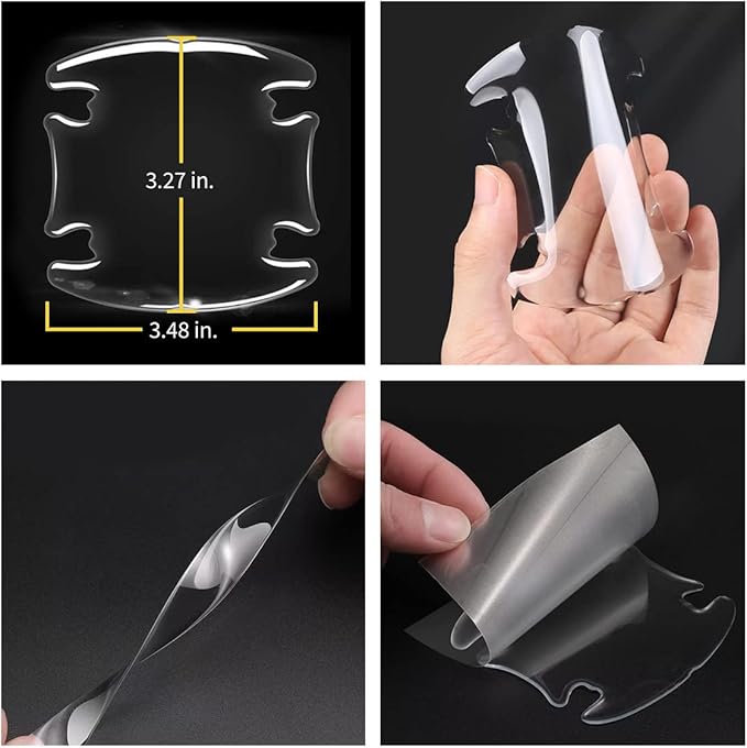iPick Image for Ford F-150 2015 up Universal Car Door Handle Cup Protector Clear Decal Stickers, Pair - Official Licensed