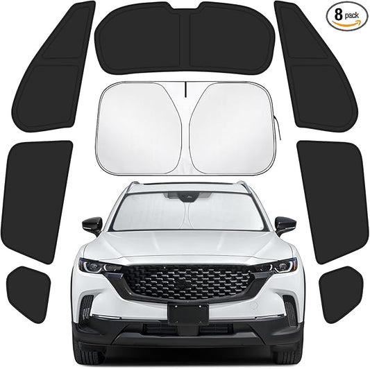 Car Window Shades Intended for Mazda CX-50 2023-2026, Privacy Window Covers 8PCS for Side, Rear & Windshield, Car Shield Sunshade for Privacy Protection, Heat Blocking, Camping and Parking