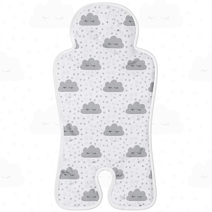 Pinkunn Gel Car Seat Baby Cooling Pad for Summer Breathable Stroller Cooler Pad Multifunctional Carseat Cooling Mat for Baby Child Dining Chair Safety Seat Stroller (White,Cloud)