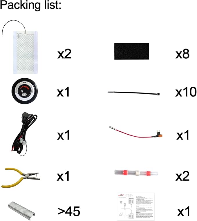 Universal Seat Comfort Kit for Vehicles Cars Pickup Trucks (12V-103C)