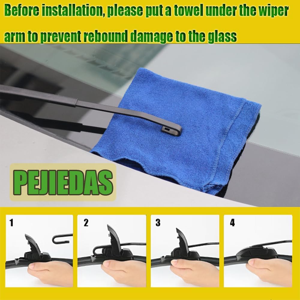 OEM Quality Front Wiper Blades, Replacement for 2002-2008 Dodge Ram 1500 2500, OE Original Style (24 Inch + 24 Inch Front Wiper Blades)
