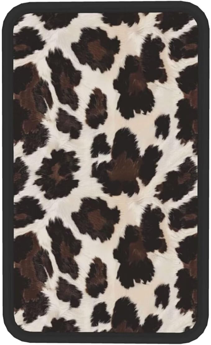 Brown Center Console Cover for SUV Sedan Classical Leopard Print Arm Rest Pad Middle Console Protector Vintage Armrest Seat Box Pads