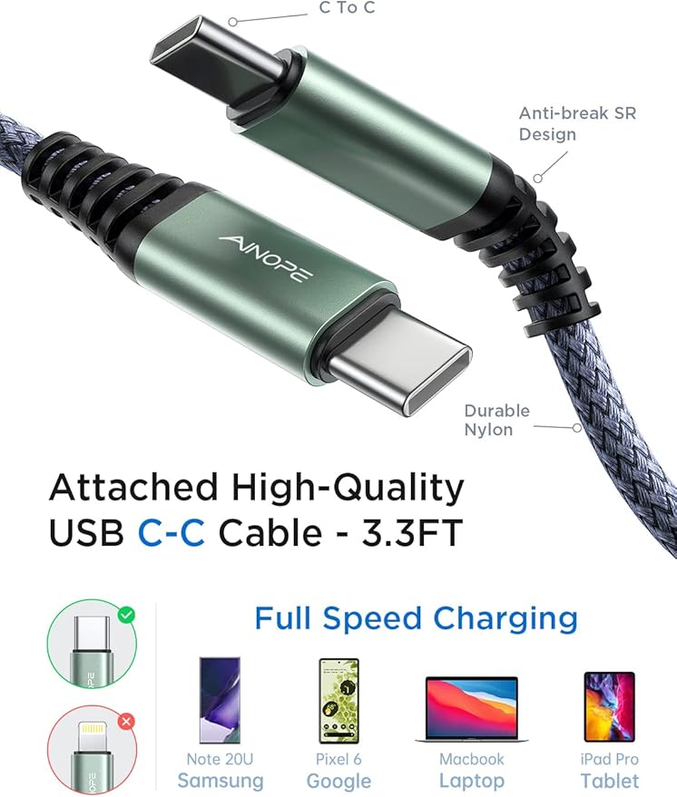AINOPE USB C Car Charger Super Mini All Metal 54W Fast USB Car Charger PD&QC 3.0 Dual Port Car Adapter Compatible with iPhone 15 Pro Max 14 13 12 11 Pro Max XR XS Max 8 Galaxy S21/20-Red