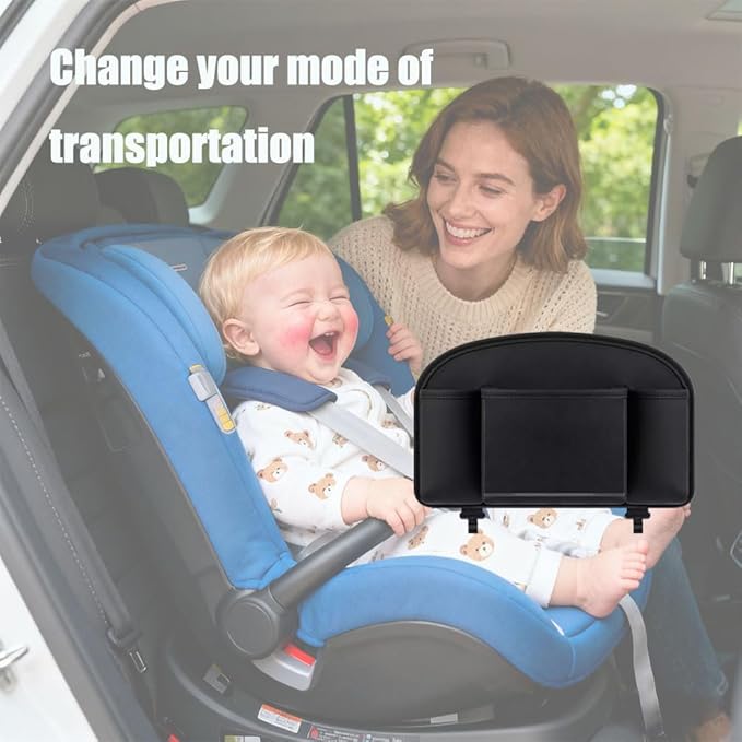 Car Organizer Back Seat,Waterproof Leather Car Seat Storage Bag Foldable Universal Hanging Seatback Organizer for Kids & Adults Travel road Trip Essentials