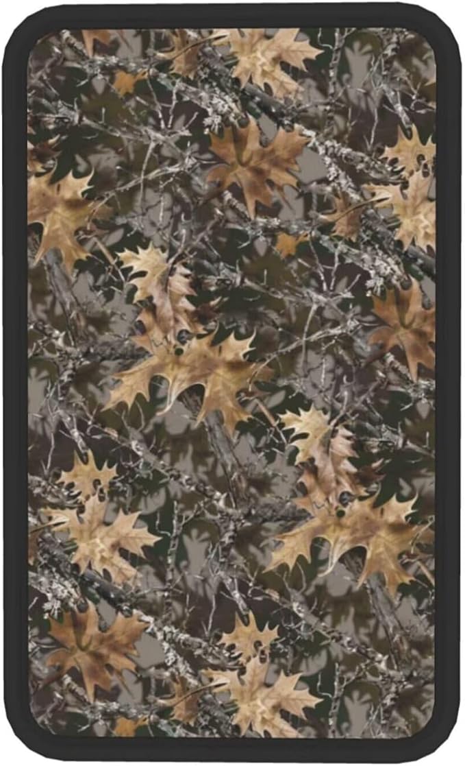Camouflage Car Center Console Pad Camo Army Arm Rest Seat Box Cover Brown Cars Interior Accessories Auto Armrest Cover Protector for Most Vehicle, SUV, Truck