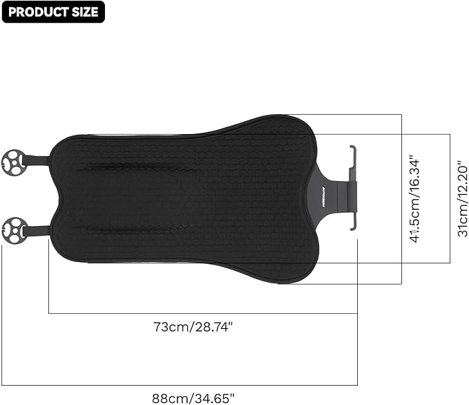 Gel Back Support Cushion,Gel Lumbar Pillow Relief Back Sciatica Pain for Car Seat Cushion,Car Seat Lumbar Support Fits Seats with Inserted Headrests (LxW:34.65''x16.34'')