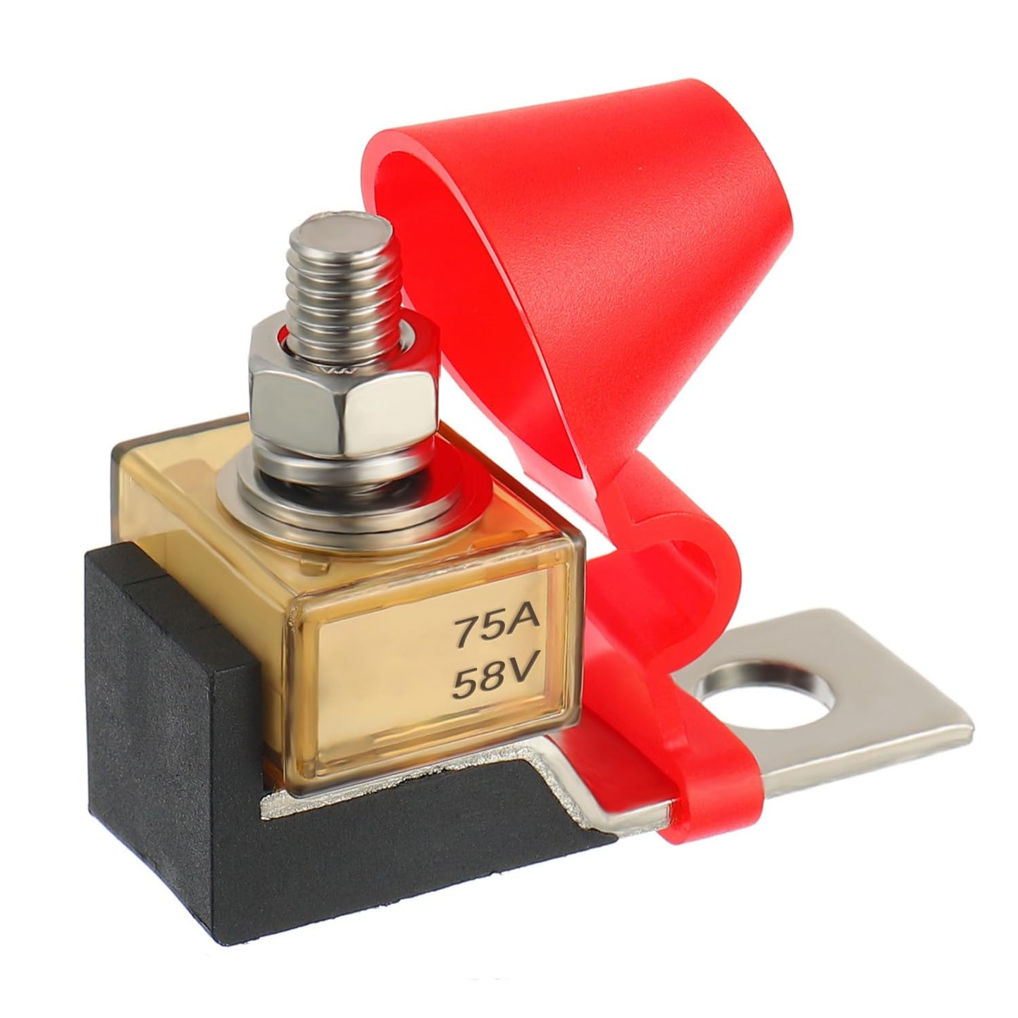MRBF Terminal Fuse Block 75 AMP Marine Rated Battery Fuse 58V DC Max IP66 Waterproof Fuse Holder 75A
