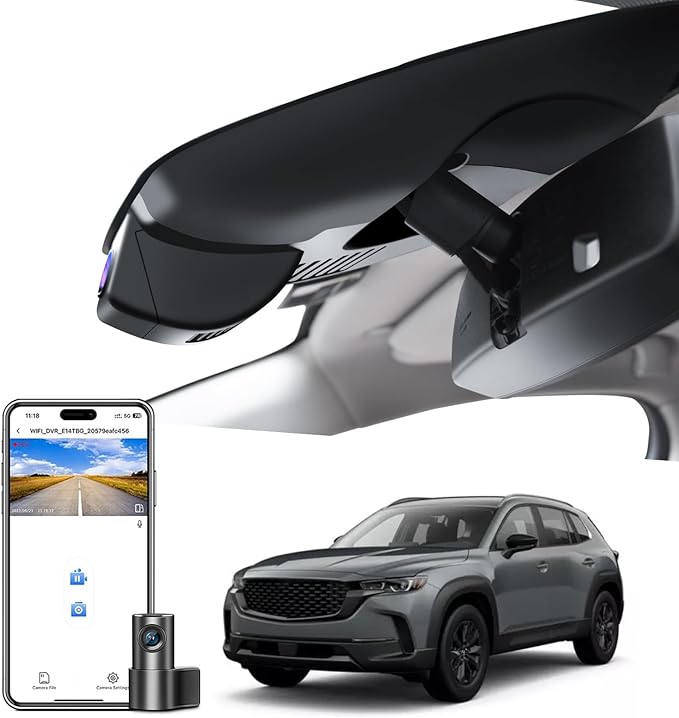 Mangoal Front 4K & Rear 1080p Dash Cam Custom fit for Mazda CX-50 2023 2024(Model A), UHD 2160P Video, Free App & WiFi, 128GB Card