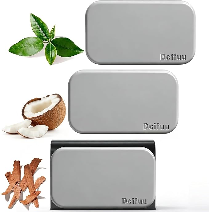Car Air Freshener - Stone Air Freshener - Car Odor Eliminator - Car Fresheners Long Lasting - Variety 3 Pack Starter Kit - VISOR CLIP INCLUDED (Teak-Cabana-Grove)