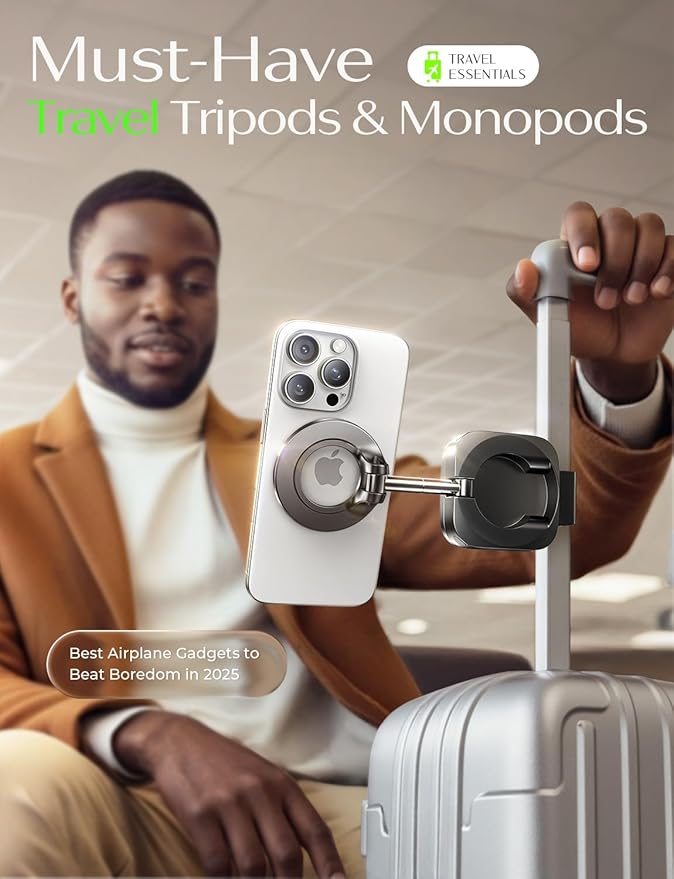 LISEN Airplane Travel Essentials for Women Men Phone Holder Cruise Must Haves International Europe Essentials Travel Size MagSafe Phone Accessories Airplane Gadgets Men Long Flight Mother's Day
