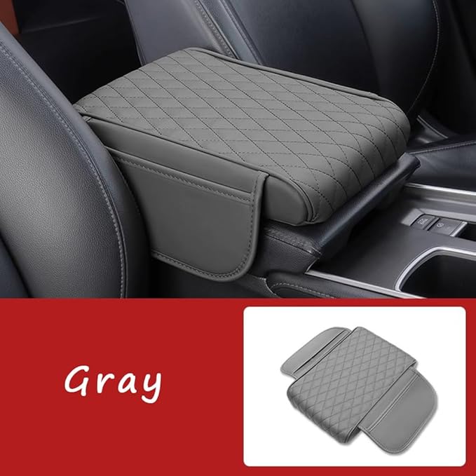 Car Armrest Cushion for Mazda CX-30 2019–2025 2026 DM,Multifunctional Car Armrest Heightening Pad,Car Center Console Cover,Waterproof Nappa Leather Arm Rest Protector,Grey