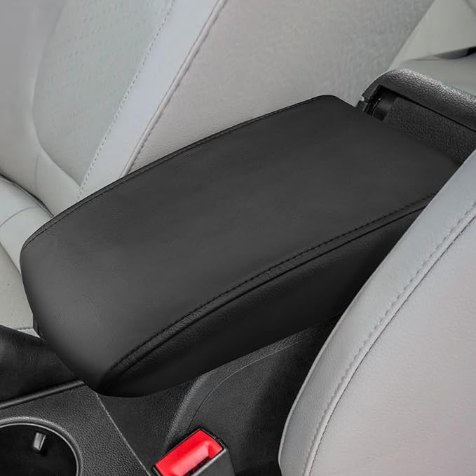 INTGET Car Center Console Armrest Cover for VW Volkswagen Jetta Accessories 2012 2013 2014 2015 2016 20172018 Middle Arm Rest Seat Box Cover Elbow Cushion Pad (Black, 2012-2018 A Version)