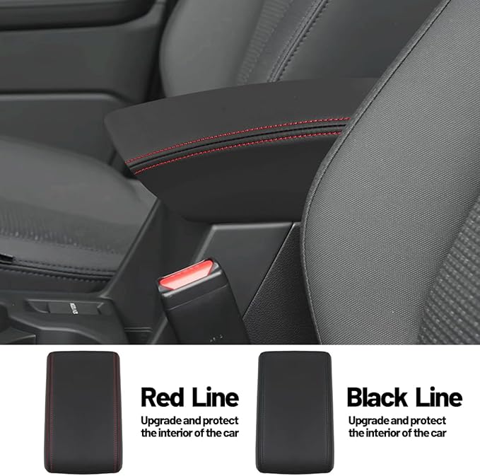 Center Console Cover Compatible with 2025 Subaru Forester Armrest Box Cover Car Interior Accessories Arm Rest Cushion Pad Waterproof Anti Slip Stain Resistant Black Stitching