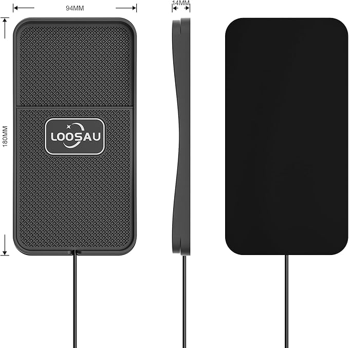 Wireless Car Charger,LOOSAU 15w Fast Charger Car Wireless Chargers Charging pad Non Slip Car Wireless Phone Charger for iPhone 17/16/15/14/13/12 Pro Max, for Samsung S23 S22 S20 Android
