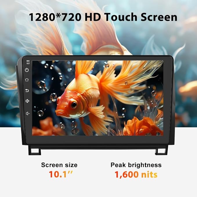 Android 13 Car Radio Stereo for Toyota Tundra 2007-2013 Toyota Sequoia 2008-2018 with 2G RAM 64G ROM Wireless Carplay Android Auto, 10-inch Touch Screen Head Unit, GPS Bluetooth