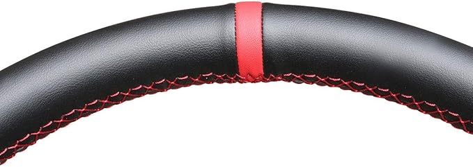 MEWANT Steering Wheel Cover for Mazda MX-5 2006-2014 / RX-8 2009-2013 / CX-7 CX7 2007-2009 Hand-Stitch Black Microfiber Leather Steering Wheel Wrap