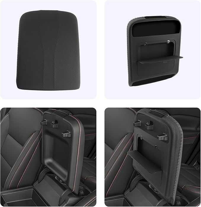 LUWU Center Console Cover Hidden Storage Box Compatible with 2024 2025 2026 Chevy Traverse & GMC Acadia Accessories Silicon Material Armrest Cover Center Console Hidden Organizer Box (2 in 1 Design)