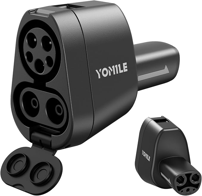Yomile CCS1 and J1772 to Tesla Adapter for Tesla Model 3/S/X/Y/Cybertruck, 250kW SuperFast Charging Adapter for Level 1 2 3 Charging Station with CCS1 DC & J1772 AC Plug