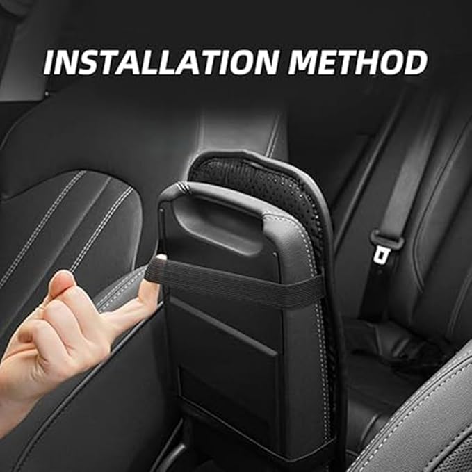Car Armrest Pad for BMW M4 Competition Convertible Coupe F83 F82 G82, Waterproof Center Console Cushion Pad Cover Armrest Storage Box Mat Protection Interior Accessories,A-Red