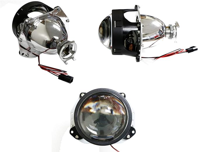 iJDMTOY 3.0-Inch H1 Bi-Xenon Projector Lens Compatible With Car Lighting Retrofit, Custom DIY Job, For Off-Road Use Or Show Purpose
