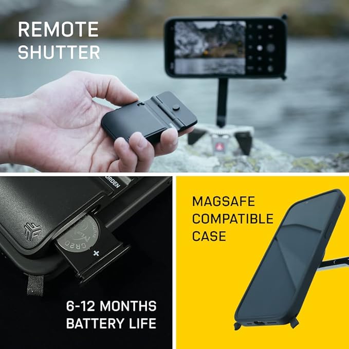 FJORDEN Pro Bundle for iPhone 12 Pro Max - Includes Fjorden Camera Grip, MagSafe iPhone Case, Wrist Strap & Carry Case - Shoot Like A Pro with Your iPhone