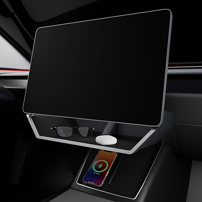 for Model Y Juniper Under Screen Storage Organizer 2025-2026 Upgrade, Model 3 Highland Center Console Organizer Tray 2024-2026 for Tesla Model Y Juniper Accessories, Black