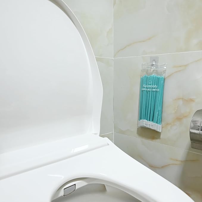 50PCS Disposable Crevice Cleaning Brush Kit, Disposable Toilet Brush, Window Sill, Keyboard, Car AC Cleaner (Blue)