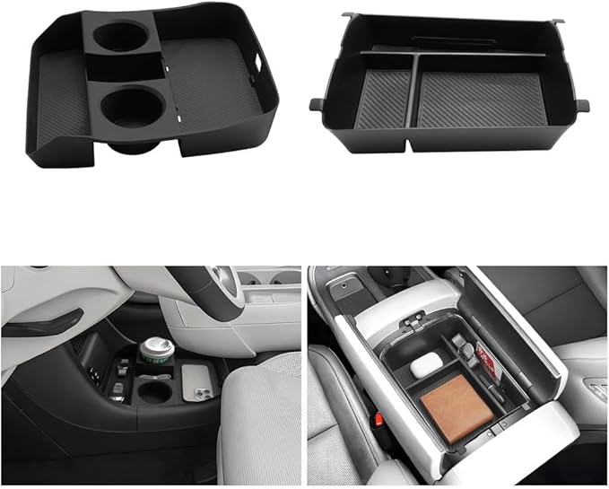 LUWU 2026 Palisade Accessories for 2026 Hyundai Palisade Accessories Palisade LX3 Lower Center Console Organizer, Armrest Console Tray Storage Box Black 2-Pack (Only for 7-Seat)