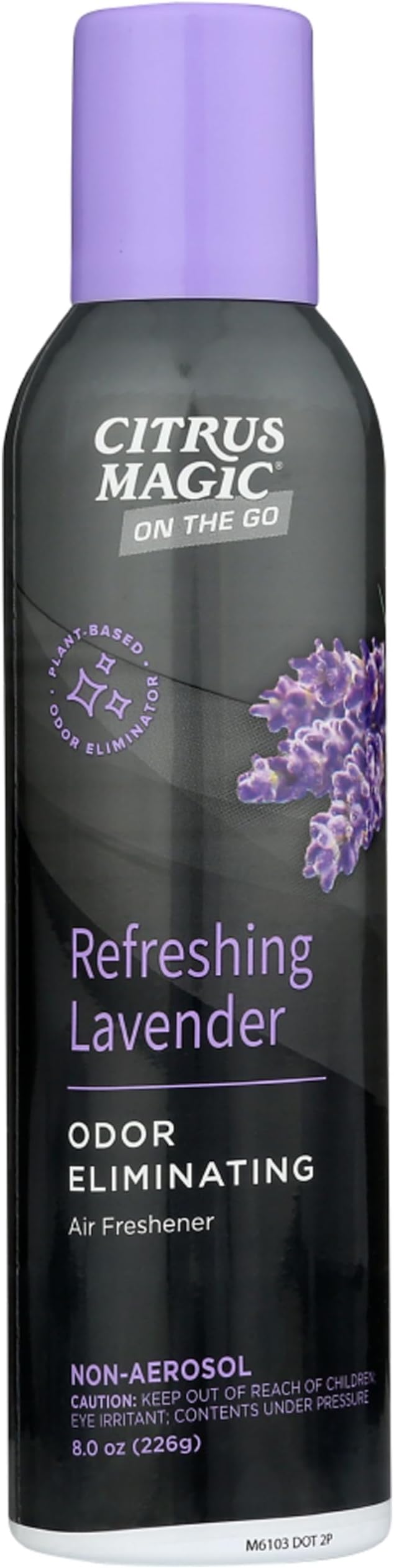 Citrus Magic On The Go Odor Eliminating Air Freshener Spray for Auto, Refreshing Lavender, 8-Ounce, Pack of 2