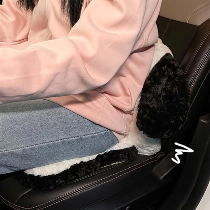 2 Pack Cute Cartoon Car Seat Cushion with Back Car Lumbar Support Pillow and Neck Pillow Car Seat Pillow for Relieve Your Driving Tiredness