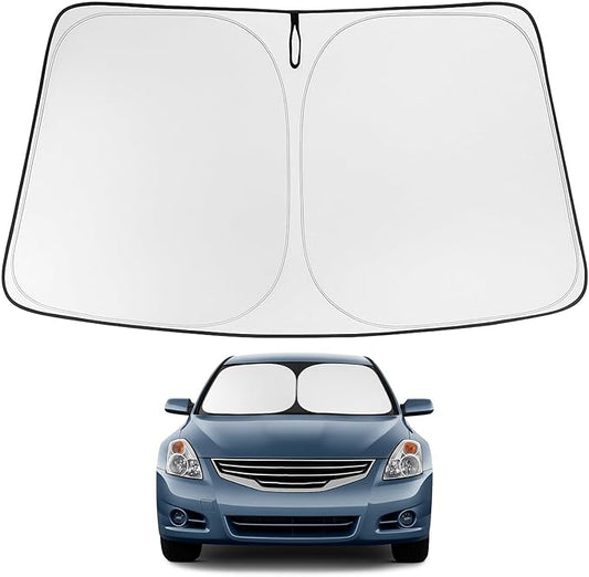Proadsy 2026 Upgrade Windshield Sun Shade Custom Fit 2007-2012 Nissan Altima Foldable Front Sunshade Protector Sun Visor Blocks UV Rays Keep Car Cooler