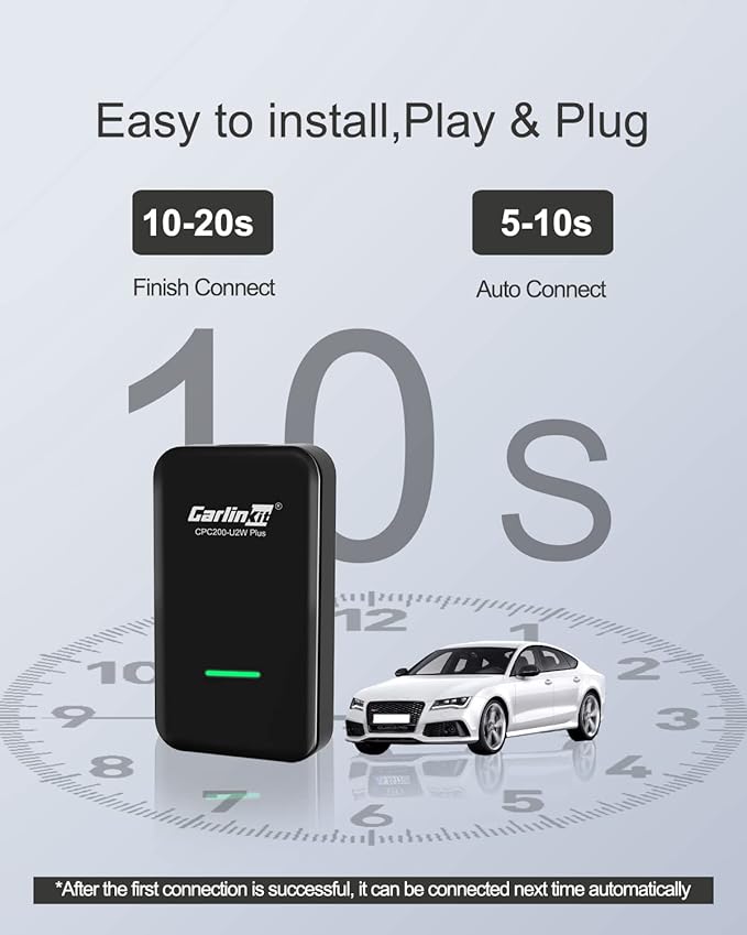 Carlinkit 3.0 Wireless CarPlay Adapter USB for Factory Wired CarPlay Cars (Model Year: 2015 to 2026), Wireless CarPlay Dongle Convert Wired to Wireless CarPlay