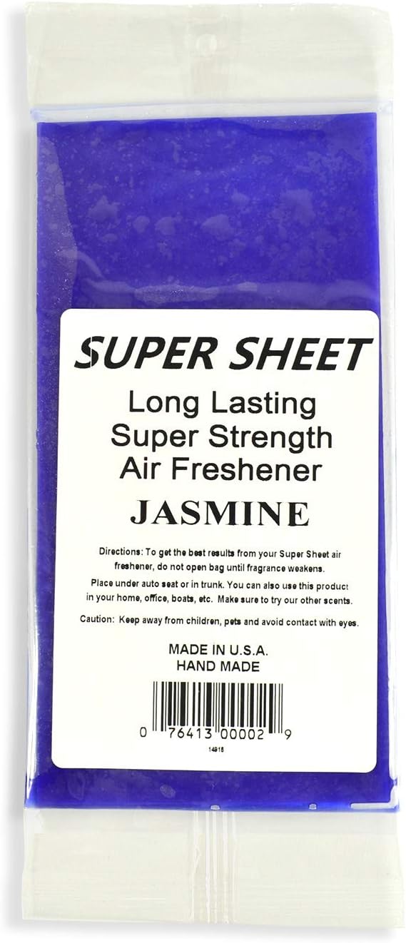 Super Sheet Small (7.5"x3.75") Under Seat Car Air Freshener (Jasmine)