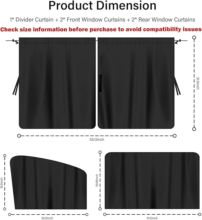 5PCS Car Window Shades Kit,Car Privacy Window Cover for Light Blocking and Privacy,Universal CCar Sunshade for Baby CCar Accessories Interior for Sleeping Traveling Camping (5PCS)