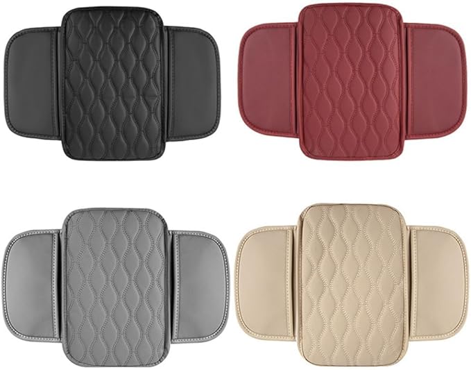 Car Armrest Pad for Genesis GV80 GV70 SUV GV60, Waterproof Center Console Cushion Pad Cover Armrest Storage Box Mat Protection Interior Accessories,A-Grey